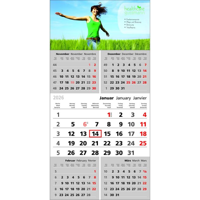 Papierwandkalender Top Five