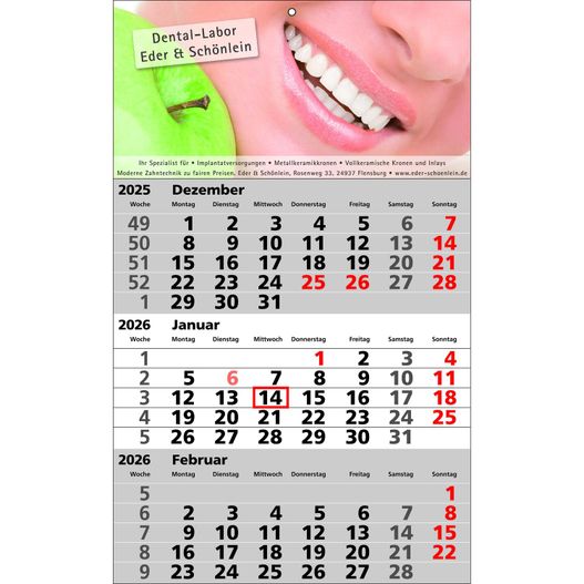 Papierwandkalender Standard 1 (Bild 1)