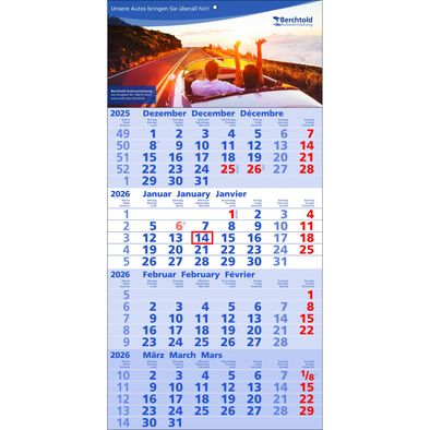 Papierwandkalender Quattro