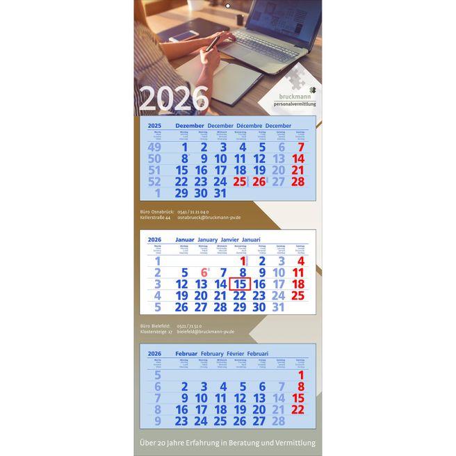 Papierwandkalender Premium 3
