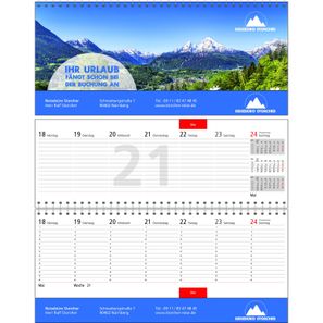 Tischquerkalender Business-Exclusiv 1 plus