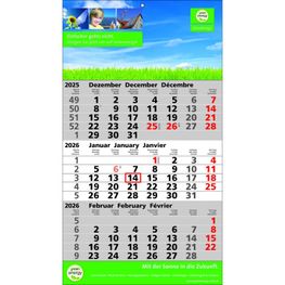 Papierwandkalender Standard 2 plus