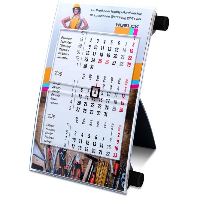 Tischkalender Vision, 6-sprachig