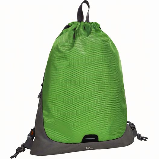ein grüner rucksack mit schwarzem griff Zugbeutel STEP (Bild 1)