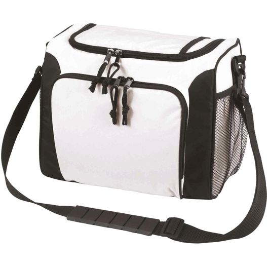 eine weiße und schwarze kühltasche mit einem gurt Kühltasche SPORT (Bild 1)