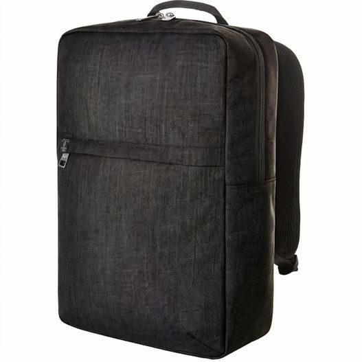ein schwarzer rucksack mit einem griff auf weißem hintergrund Notebook-Rucksack EUROPE (Bild 1)