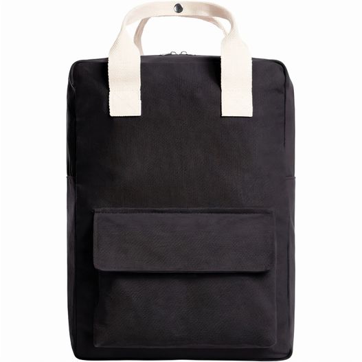 ein schwarzer rucksack mit weißem griff Rucksack LIKE (Bild 1)