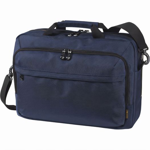 eine blaue tasche mit einem griff und einem reißverschluss Business-Tasche MISSION (Bild 1)