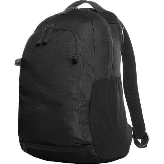 ein schwarzer rucksack mit reißverschlusstasche Rucksack TEAM (Bild 1)