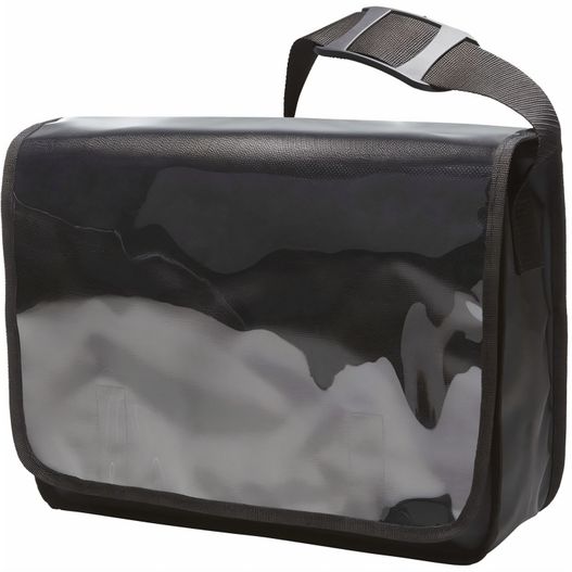 eine schwarze und weiße tasche mit einem griff Umhängetasche DISPLAY (Bild 1)