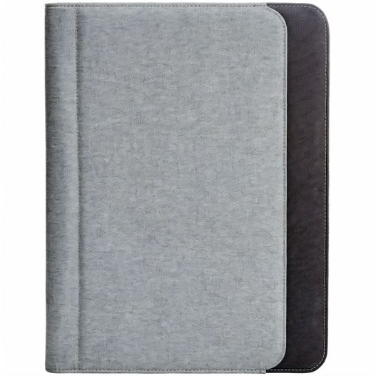 ein graues und schwarzes notizbuch mit einer schwarzen abdeckung Schreibmappe WORK (Bild 1)