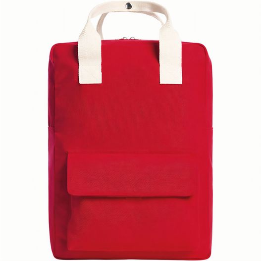 eine rote lunchtasche mit weißem griff Rucksack LIKE (Bild 1)