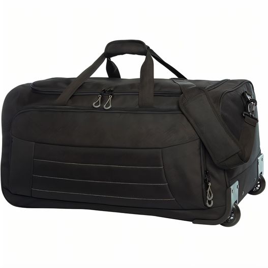 eine schwarze duffeltasche mit rädern auf weißem hintergrund Roll-Reisetasche IMPULSE (Bild 1)