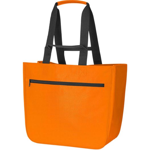 eine helle orangefarbene tasche mit schwarzem griff Shopper SOFTBASKET (Bild 1)