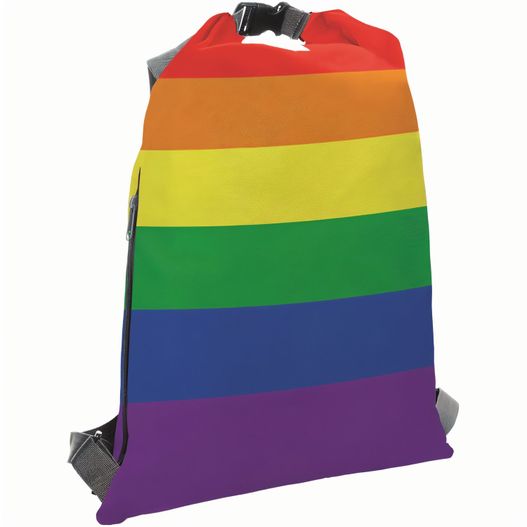 eine regenbogenfarbene rucksacktasche mit schwarzem griff Rucksack DIAMOND (Bild 1)