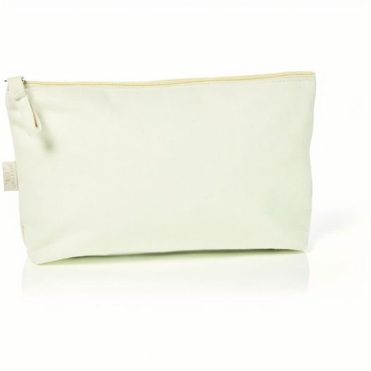 ein weißer beutel mit einem reißverschluss darauf Reißverschluss-Tasche ORGANIC M (Bild 1)