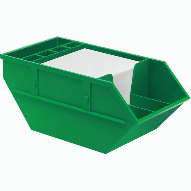 Zettelbox mit Köcher "Container"