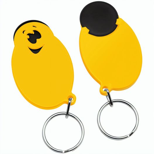 Produktabbildung Chiphalter mit 1€-Chip "Gesicht" Chiphalter mit 1€-Chip "Gesicht" (Bild 1)