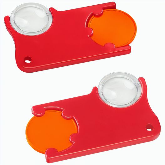 Produktabbildung Chiphalter mit 1€-Chip und Lupe Chiphalter mit 1€-Chip und Lupe (Bild 1)