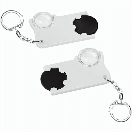 Chiphalter mit 1€-Chip und Lupe (Bild 1)