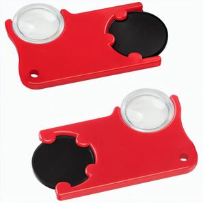 Chiphalter mit 1€-Chip und Lupe