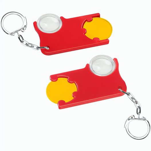 Chiphalter mit 1€-Chip und Lupe (Bild 1)