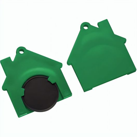 Produktabbildung Chiphalter mit 1€-Chip "Haus" Chiphalter mit 1€-Chip "Haus" (Bild 1)