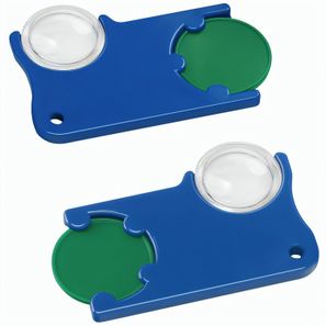 Chiphalter mit 1€-Chip und Lupe