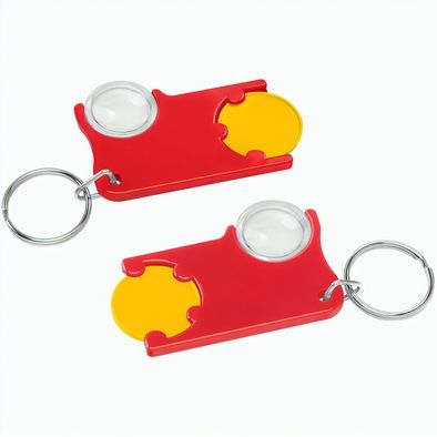 Chiphalter mit 1€-Chip und Lupe