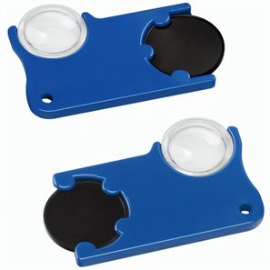 Chiphalter mit 1€-Chip und Lupe