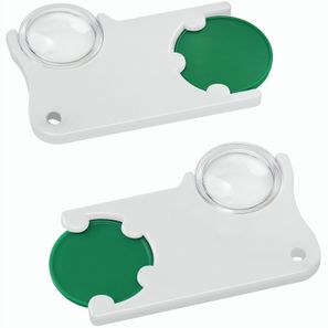 Chiphalter mit 1€-Chip und Lupe
