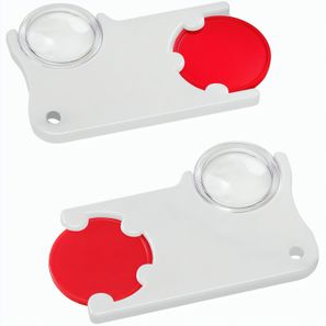 Chiphalter mit 1€-Chip und Lupe