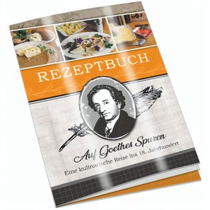 Rezeptbuch-Set "Auf Goethes Spuren" - Rezeptbuch mit 1-c Logoeindruck