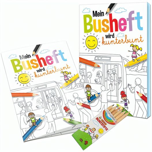 Produktabbildung Malbuch / Mal-Set A6 - Bus - Malset neutral Malbuch / Mal-Set A6 - Bus - Malset neutral (Bild 1)