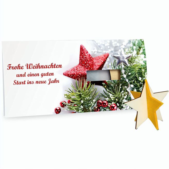 Steckfiguren-Karte Filz - Stern 4/0-c