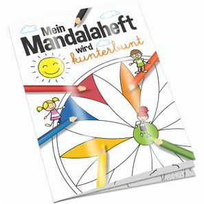 Malbuch / Mal-Set A5 - Mandala - Malbuch mit 2-c Logoeindruck