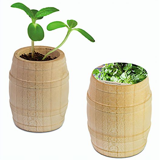 Pflanz-Fässchen mit Samen - Kräutermischung (Bild 1)