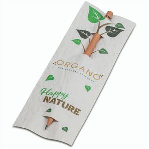 Bleistift im Samenpapieretui - Mohnblume, Druck 4/0c, Lasergravur