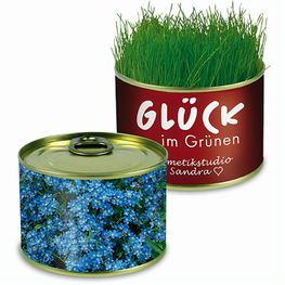 Natur-Konserve mit Samen - Vergissmeinnicht