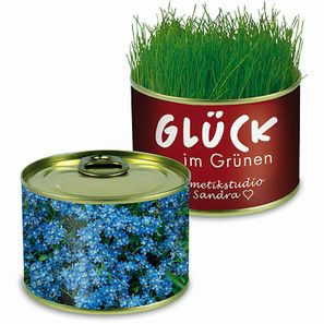 Natur-Konserve mit Samen - Vergissmeinnicht