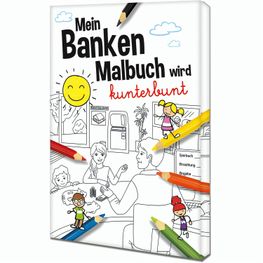 Malbuch / Mal-Set A6 - Banken - Malset neutral