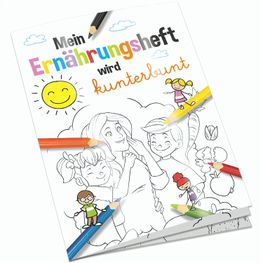 Malbuch / Mal-Set A6 - Ernährung - Malbuch mit individueller Vorder- und Rückseite