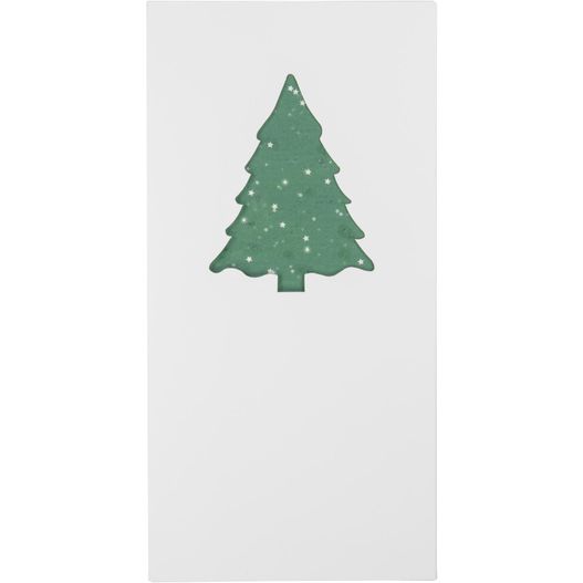 eine weihnachtsbaumkarte mit grünem hintergrund Samenpapier-Karte Fichte - Fichte - Graspapier 4/0-c (Bild 1)