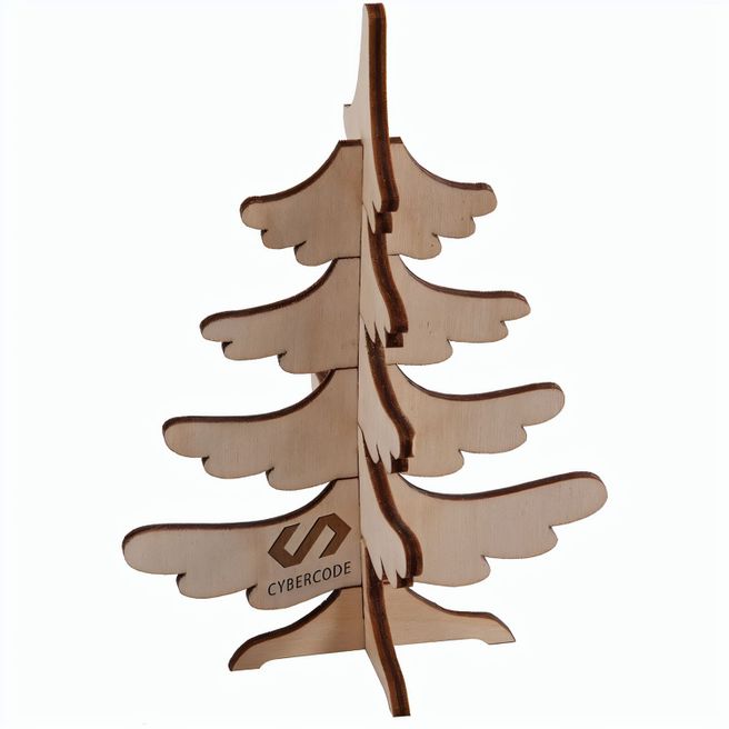 3D Holzpuzzle-Karte - Tannenbaum mit Lasergravur