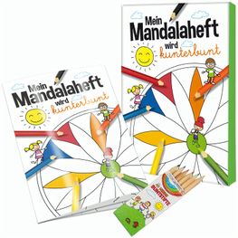 Malbuch / Mal-Set A5 - Mandala - Malset neutral