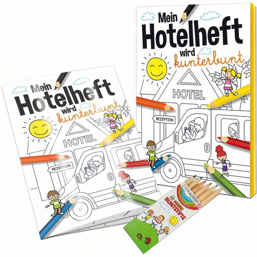 Malbuch / Mal-Set A6 - Hotel - Malset neutral (Bild 1)