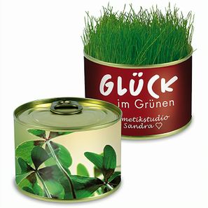 Natur-Konserve mit Samen - Glücksklee-Zwiebel (* Je nach Verfügbarkeit der Glücksklee-Zwiebeln)