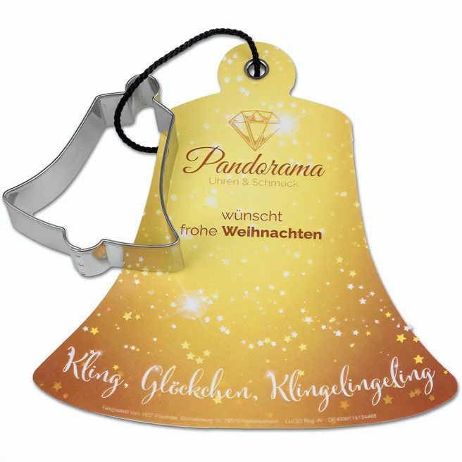 Backförmchen mit Rezeptblock - Glocke