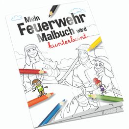 Malbuch / Mal-Set A6 - Feuerwehr - Malbuch neutral