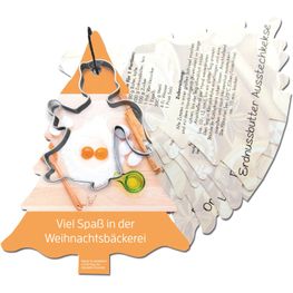 Produktabbildung Backförmchen mit Rezeptblock - Tannenbaum - Standardmotiv Backförmchen mit Rezeptblock - Tannenbaum - Standardmotiv